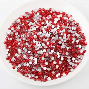 img 1 attached to Sparkle And Shine: Beadsland'S 1440Pcs Flat Back Crystal Rhinestones In Light Siam (2.7-2.8Mm) SS10 Round Gems