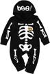 halloween skeleton romper and hat set for baby boys and girls - adorable outfit for newborns logo