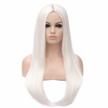 mersi white wigs for women 26'' long straight synthetic hair fashion costume party halloween s034wh logo