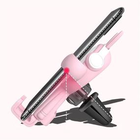 img 3 attached to Adorable Pink Phone Holder for Car: Secure Mount for iPhone 12 Pro Max, Samsung S20 Ultra & More!