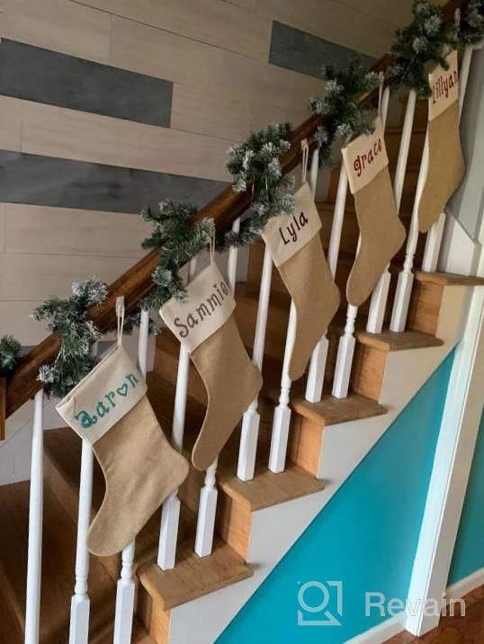 img 1 attached to 6 Pack DIY Burlap Xmas Fireplace Hanging Stockings - Perfect For Christmas Home Decor & Party Decorations | CGBOOM review by Tyler Kota