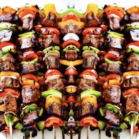 img 1 attached to 22 Inch Stainless Steel BBQ Barbecue Skewers - 12 Pack Kabob Skewers With Nonslip Ring Handle For Shish Kebab Chicken, Shrimp And Vegetables
