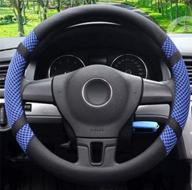 microfiber leather and viscose universal breathable anti-slip odorless steering wheel cover (14&#39 interior accessories логотип