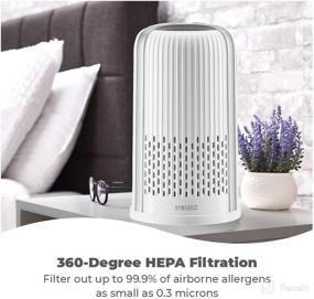 img 2 attached to 🌬️ Homedics TotalClean 4-in-1 Tower Air Purifier with 360-Degree HEPA Filtration, Ionizer, Night-Light,Essential Oil Aromatherapy - Ideal for Allergens, Dust and Dander - Suitable for Home, Office, Desktop (White)