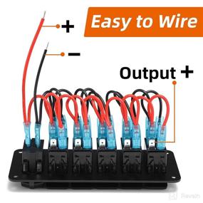 img 2 attached to High-Quality 5 Gang Rocker Switch Panel with 5 Pin ON/Off Toggle Switch, Blue Backlit Aluminum Panel, LED Digital Voltmeter and Dual USB Charger - Ideal for Car, Truck, Boat, Trailer, RV, UTV, and ATV (12V-24V)
