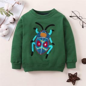 img 3 attached to Adorable Animal Sleeve Toddler Sweatshirt: Boys' Fashion Hoodies & Sweatshirts