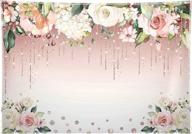 🌸 allenjoy 7x5ft long-lasting/soft cloth rose gold floral backdrop for girl woman pink flower photography background bridal baby shower birthday bachelorette party supplies decoration banner photo booth логотип