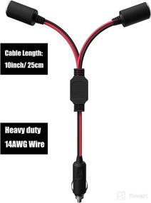 img 1 attached to 🔌 Double the Power: 1 to 2 Car Cigarette Lighter Splitter Adapter - 12V 24V 2-Way Y Adapter Socket with 15A Fuse