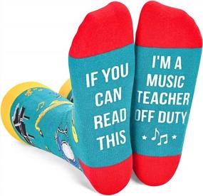 img 4 attached to HAPPYPOP Забавные носки Crazy Socks Глупые носки для женщин, носки для учителей Рождественские подарки для учителей