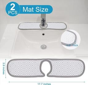 img 3 attached to ZLR Faucet Absorbent Mat, 2 Packs Eco-Friendly Sink Drip And Splash Protector, Dishwasher Safe Microfiber Dish Drying Mat For Kitchen, Bar, And RV, 17.7 Inches X 3.9 Inches