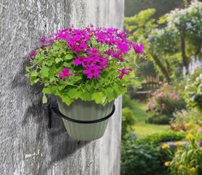 img 1 attached to Set Of 6 TQVAI 4-Inch Wall-Mounted Flower Pot Holder Rings - Metal Planter Hooks In Black Wall Brackets For Easy Display And Organization