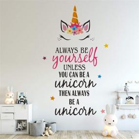 img 4 attached to Bamsod Unicorn Stickers Bedroom Decoration