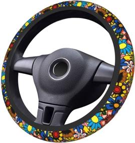 img 3 attached to ZTHLL Hippie Flower Steering Wheel Cover For Women Girls
