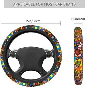 img 2 attached to ZTHLL Hippie Flower Steering Wheel Cover For Women Girls
