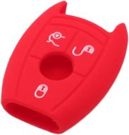 enhance and protect your mercedes benz smart remote key with segaden's red silicone cover protector case logo