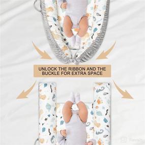img 1 attached to Koko Bambi - Organic Cotton Baby Lounger for Newborn, Breathable & Lightweight, Detachable Toy Arch, Co-sleeping Bed, Portable Travel Sleeper, Ideal Gift