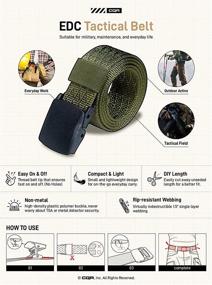 img 2 attached to CQR 1 Or 2 Pack Tactical Belt: Military-Style Heavy Duty & Lightweight Webbing EDC Buckle
