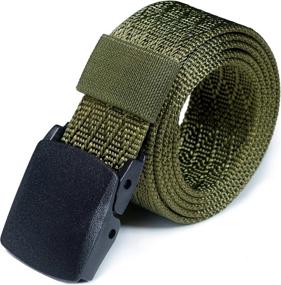 img 4 attached to CQR 1 Or 2 Pack Tactical Belt: Military-Style Heavy Duty & Lightweight Webbing EDC Buckle