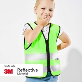img 3 attached to Ensure Children'S Safety With Salzmann 3M High-Visibility Reflective Vest - Zippered And Made With 3M Material