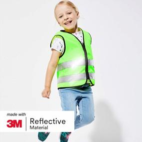 img 2 attached to Ensure Children'S Safety With Salzmann 3M High-Visibility Reflective Vest - Zippered And Made With 3M Material