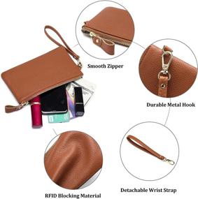 img 1 attached to Wristlet Leather Blocking Handbag GOIACII Women's Handbags & Wallets - Wristlets