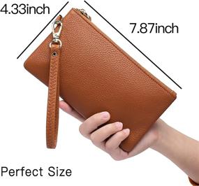img 2 attached to Wristlet Leather Blocking Handbag GOIACII Women's Handbags & Wallets - Wristlets