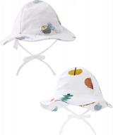 pureborn baby toddler bucket hat: breathable sun protection for infant boys & girls with chin strap logo