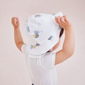 img 2 attached to Шляпа-ведро Pureborn Baby Toddler: дышащая защита от солнца для мальчиков и девочек с ремешком на подбородке
