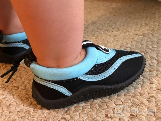 img 1 attached to Starbay Blue and Black Toddler Athletic Aqua Socks Water Shoes review by Daniel Pyfer