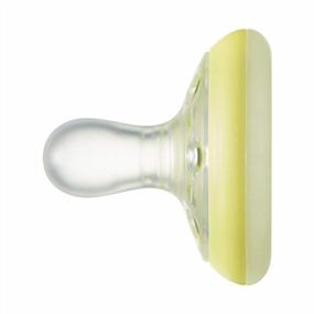 img 3 attached to Tommee Tippee Breast-Like Pacifier Night, Glow In The Dark, Skin-Like Texture, Symmetrical Design, BPA-Free Binkies, 0-6M, 2-Count, Yellow/White