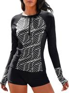 missvog half zipper athletic surfing swimsuit women's clothing via swimsuits & cover ups logo