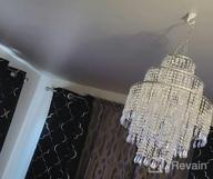img 1 attached to Gold Acrylic Chandelier Shade With Crystal Beads And 3 Tiers - Perfect For Bedroom, Wedding, Or Party Decoration - 12.6" Diameter review by Cary Clemons