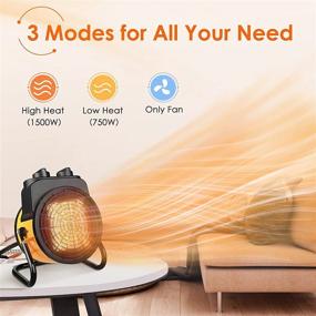 img 3 attached to 2 In 1 Space Heater For Indoor/Outdoor Use - 1500W, 3 Modes, Fast Heat & Overheat Protection