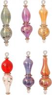 6 egyptian hand blown glass christmas ornaments vintage style for the tree - craftsofegypt set logo