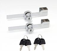 chrome finish ratchet lock keyed alike for display case, showcase, cabinet & closet - sliding glass door logo