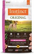 беззерновой натуральный сухой корм для собак мелких пород с натуральной курицей, 4 фунта. сумка - оригинальный рецепт instinct логотип