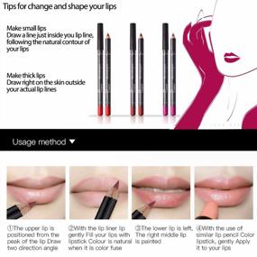 img 1 attached to 12-Piece Waterproof & Long-Lasting Lip Liner Set With Ksndurn Lip Pencil - Achieve Perfectly Defined And Colored Lips With Brown Shades