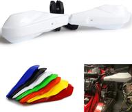 🏍️ motorcycle plastic handguards: ultimate 7/8"22mm and 1 1/8"28mm hand guards protector for motocross, dirt bikes, off road atv (white) логотип