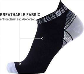 img 1 attached to 🏃 Performance-focused Compression Running Socks: Anti-Blister No Show Low Cut Ankle for Active Men and Women with Moisture Wicking capabilities