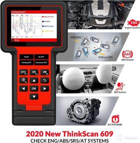 img 2 attached to 🔧 Thinkcar TS609 OBD2 Scanner: Enhanced Engine Transmission ABS SRS Diagnostic Tool with Oil/EPB/SAS/TPMS/Throttle Body Reset/Injector Coding/Reset BMS/Reset DPF - Includes Free Lifetime Updates