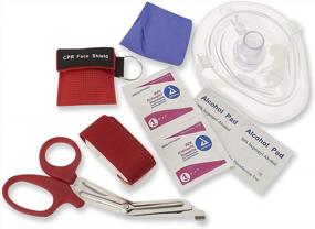 img 2 attached to ASA TECHMED 6 Pack Emergency First Aid Kit - CPR Rescue Mask, Pocket Resuscitator With One Way Valve, EMT Trauma Scissors, Tourniquet, Gloves, Antiseptic Wipes Ideal For CPR Training