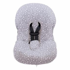 img 2 attached to Stay Warm And Stylish With JANABEBE'S Universal Bunting Bag For Car Seat Gr 0 - White Star Cotton