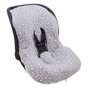 img 1 attached to Stay Warm And Stylish With JANABEBE'S Universal Bunting Bag For Car Seat Gr 0 - White Star Cotton