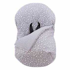 img 4 attached to Stay Warm And Stylish With JANABEBE'S Universal Bunting Bag For Car Seat Gr 0 - White Star Cotton