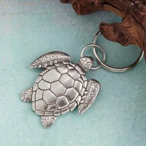img 3 attached to Danforth Turtle Pewter Keyring Handcrafted