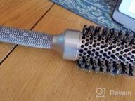 картинка 1 прикреплена к отзыву SUPRENT Round Brush With Natural Boar Bristles,Nano Thermic Ceramic Coating& Ionic Roller Hairbrush For Blow Drying, Curling&Straightening, Volume&Shine (2.4" & Barrel 1.3") от Mark Raj