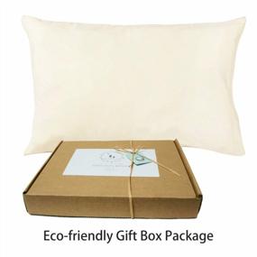 img 1 attached to Organic Cotton Toddler Pillow With Watercolor Bunny Pillowcase, Personalized Giftable Box, 13 X 18 Inches By DorDor & GorGor