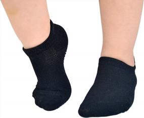 img 3 attached to Breathable Cotton Mesh Ankle Socks With Non-Slip Grip For Newborns, Infants, Toddlers, And Children - Pack Of 6/12