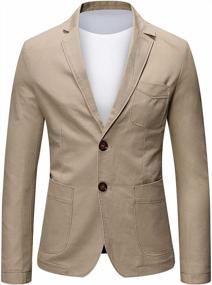 img 3 attached to Autumn Slim Fit Sport Coat With 2-Button Closure For Men'S Casual Look
