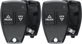 img 1 attached to 2 Pack Keyless Entry Remote Shell Cover With Button Pad For 1993-1996 Jeep Cherokee Grand Cherokee By KeylessOption